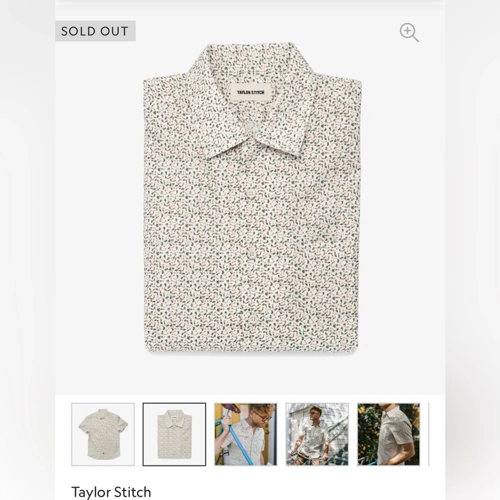 Taylor Stitch short sleeve Hawthorn in CA Poppy - Picture 1 of 4